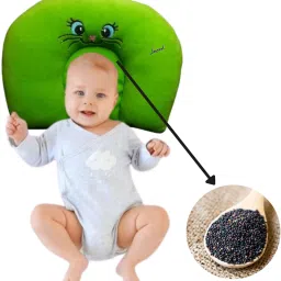 New Born Baby Soft Head Support Pillow with Mustard Seed U Shaped Mustard Seeds Animals Baby Pillow Pack of 1-11