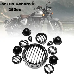 BULLET GRILL SET REBORN 350cc,FOR BULLET REBORN 350 (SET OF 12) MADE IN INDIA Bike Headlight Grill-24