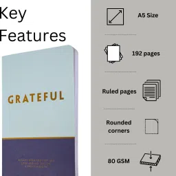 myofficedesk Pursuit: Gratitude A5 Journal | Notebook | Diary A5 Diary Ruled 192 Pages image 5