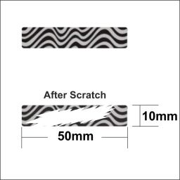 50 x 10 mm zebra scratch off label pack of (264 Sticker) Paper Label-25