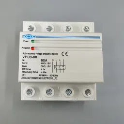 Automatic Over/Under Voltage Protection with Auto Re-Connect Four Wire Din-Rail Mounted Voltage Protector-16