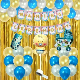 Printed Naming Ceremony Decorations Balloon For Baby Boy, Naming Ceremony Banner Set Balloon-13