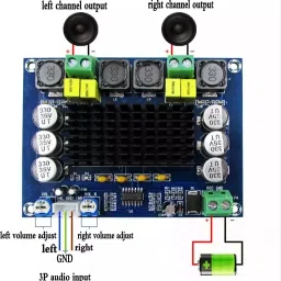 electrolight 120W TPA3116D2 Dual-channel Stereo High Power Digital Audio Power Amplifier Kit Multipurpose Controller-14