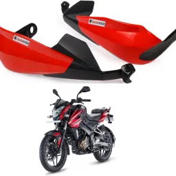 Red Handguard for pulsar NS200 Handlebar Hand Guard-image-0
