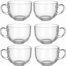150 ml tea and coffee cup set of 6 (Clear) Glass Coffee Mug-image-62