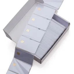 YUKONICS Printable Chip Card (4428 Big Chip ) for inkjet Printer**Pack of 50 Cards**Single Color (White) White Ink Toner-26
