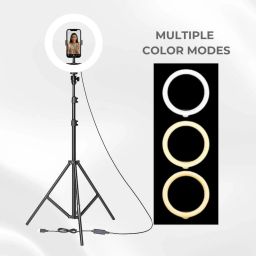 NUVIO 1 Ring Light - 10 Inch, 1 Tripod - 7 Feet with all accessories Tripod-16