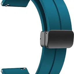 TRENDINGVIEW TRVMGT22TL136 Watch Strap With Magnetic Folding Lock & Quick Release 22 mm pins 22 mm Silicone Watch Strap-image-3