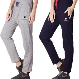 Pack of 2 Women Solid Silver, Blue Track Pants-image-33