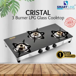 3 Burner Crystal, LPG Stove, ISI Marked, 1 Year Warranty, Stainless Steel Manual Gas Stove-image-54