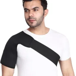 Shoulder Support Brace With Adjustable Stretch Strap Belt For Men & Women Shoulder Support-image-21