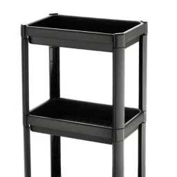 3 Layer Foldable Multipurpose Rack Plastic Kitchen Trolley-image-24