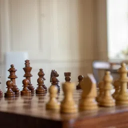 traders Handcrafted Unique Foldable Chess Set for 2 Players 14 x 14 In 14 cm Chess Board image 3