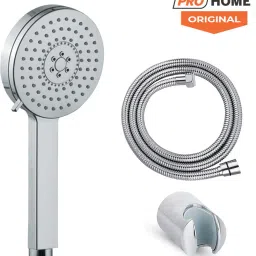 ProHome Luxury Flow Round Hand Shower Multi-flow, Air Effect, Rubit Cleaning for Bathroom Round Shape Multi Flow-73