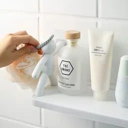 sjk Self Adhesive Multi-Purpose Wall Hanging Humanoid floating Shelf 1.787 Plastic Wall Shelf image 2