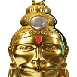 Shree Hanuman Chalisa Yantra Locket with gold plated chain Hanuman Kavach Yantra Brass Pendant WITH CHAIN Gold-plated Brass Locket-0