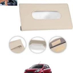 Beige Leatherite Rectangle Shape Fancy Design Tissue Dispencer For Car-101 Vehicle Tissue Dispenser-image-78