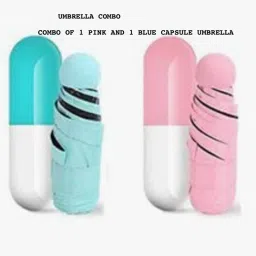 COMBO OF 2 CAPSULE UMBRELLA- 1 PINK 1 BLUE Umbrella-28