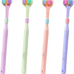 3-Sided Silicone Head Cleaning Training Great Angle Tooth Brush Ultra Soft Toothbrush-image-26
