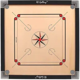 Wooden 32 Inches Large Size with Crystal Coins, Striker and Powder 81 cm Carrom Board-image-78