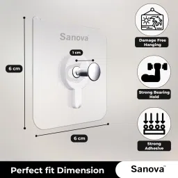 sanova Self-Adhesive Photo Frame Nail Hooks for Wall Without Drilling, Heavy-Duty Hooks Hook 5 image 3