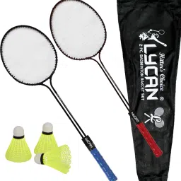 Smash Shaft Double Wiring Soft Grip with 3Pc shuttle cock Badminton Kit-image-4