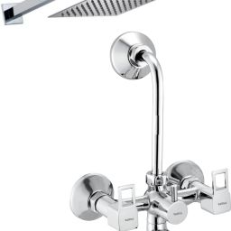 Cube Wall Mixer With L Band & 8x8 Shower Head 15inch Arm For Bathroom Tap Wall Mixer Faucet-36