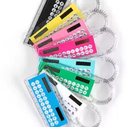 10 Cm Scale with Digital Calculator Easy to Use Basic Calculator (8 Digit) BasicCalculator-21