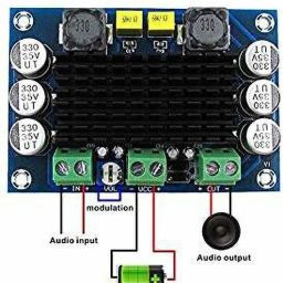 electrolight TPA3116D2, DC 12-26V 100W A Mono Channel digital Power audio amplifier board. Multipurpose Controller-24