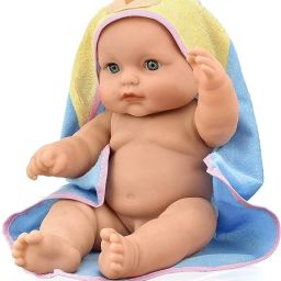 blue little baby with towel movable hands and legs for kids-13