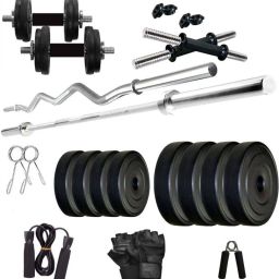20 kg 20 kg PVC plates dumbbell set Home Gym Combo-image-34