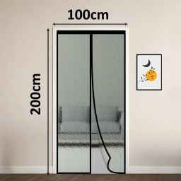 HDPE - High Density Poly Ethylene Adults Washable AC Curtain–Thermal Insulated Magnetic Screen for Dust, Privacy & Insect Control Mosquito Net-image-4