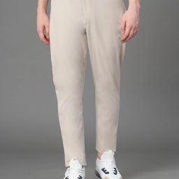 Men Solid White Track Pants-image-37