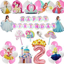 2nd Birthday Decoration for Girls Princess Second Birthday Decorations Girl-image-12
