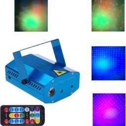 NEW MINI RGB LASER REMOTE CONTROL LED STAGE LIGHTING PROJECTR FOR DISCO PARTY-a1 Shower Laser Light-image-43