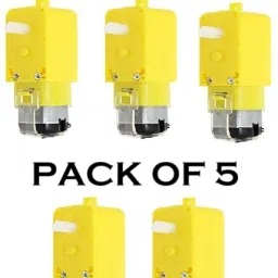 PACK OF 5 100 RPM Straight DC Geared BO Motor Single Shaft Electronic Components Electronic Hobby Kit-image-21