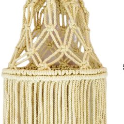Macrame Lamp Shade Boho Hanging Pendant Light Cover (50 cm X 19 cm, Beige) Hanging Lights (Pendant Lights) Lamp Shade-25