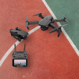 E99 Foldable Pro Drone for Kids | Obstacle Avoidance rone 2 Batteries_17 Drone-90