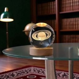 3D Crystal Ball Table Lamp with Wooden Base Table Lamp-image-65
