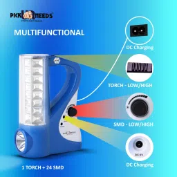 make ur wish Rechargeable 2 In 1 Home LED Lantern Lamp Emergency Charging Light 10 hrs Lantern Emergency Light image 2