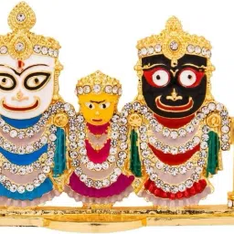 Lord Jagannath, Balabhadra, Subhadra Idol with Sudarshan Chakra Statue Decorative Showpiece - 6 cm-image-41