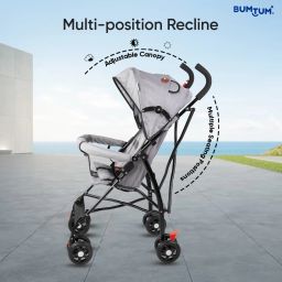 bumtum Baby Slim Trim Stroller/Pram For 6 to 36 Months, Reclining backrest For Kids Stroller image 3