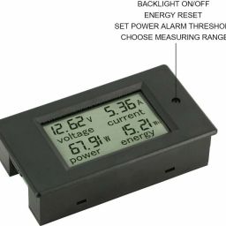 amicisense DC Energy Meter 4 in 1, 6.5V-100V 100A (10kW) Power Meter Digital Display with Blue Back Light Voltmeter image 2