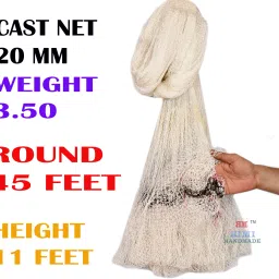 CAST NET 20 MM WEIGHT 3.50 KG Aquarium Fish Net-image-32