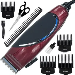 MOG Professional Salon approved Electric Razor Corded Waterproof Beard Mustache Trimmer Powerful 9W Hair Clipper Shaver Cutter Cleaner Grooming Kit DFY Fully Waterproof Grooming Kit 0 min Runtime 4 Length Settings-image-60