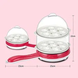 mohak Double layer electrig egg boiler with electric egg frying pan MH-4232 Egg Cooker image 3