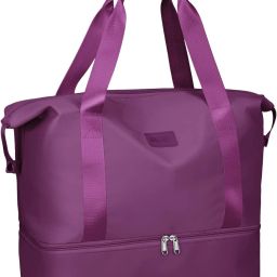 21 L Gym Duffel Bag - Nylon Duffle Bags for Women & men ( Dark Purple, 40 x 23 x 45 cm) - Purple-image-22