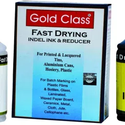 Fast Drying/Anti Freeze/Batch Coding Ink Black with Thinner/Reducer (Pack of Ink & thinner Bottles). Professional Acrylic Ink 1-oz jar, Carbon Black. (100 ML) Stamp Pad Ink-12