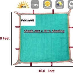 perikam Green Shade Net Size ( 8 x 10 )Feet, Shade net From Sunlight 90 % Shading, Portable Green House image 2