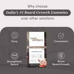 man matters Beard Gummies | 1 Month Pack | Improves Beard Density & Stimulates Follicles image 5